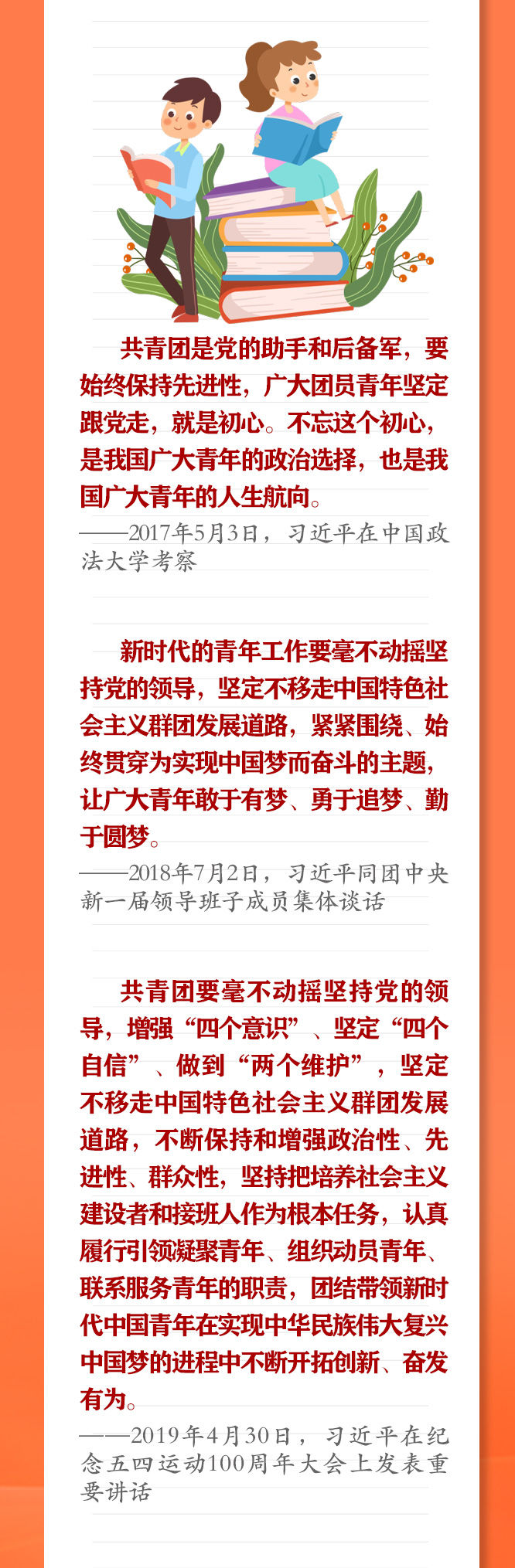 手繪長卷 | 共青團員們，總書記這些話要牢記