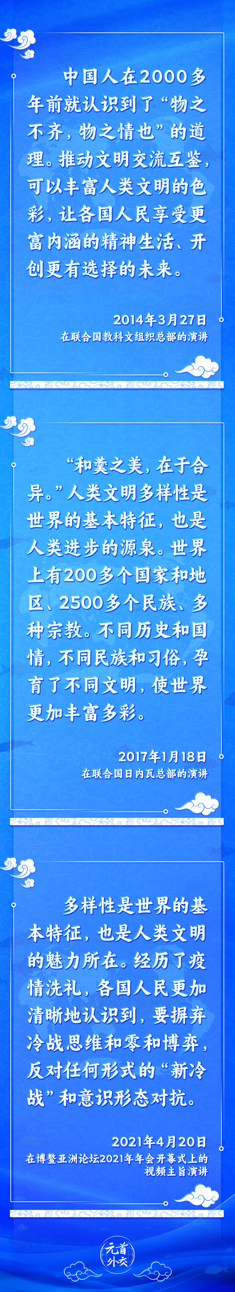 元首外交丨推動文明交流互鑒，習主席提出這些“中國主張”