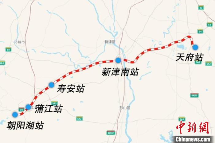 成都鐵路樞紐天府至朝陽湖段線路圖?！F集團供圖