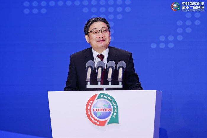 中國(guó)政府非洲事務(wù)特別代表劉豫錫在中非智庫論壇第十二屆會(huì)議開幕式上發(fā)表致辭。主辦方供圖