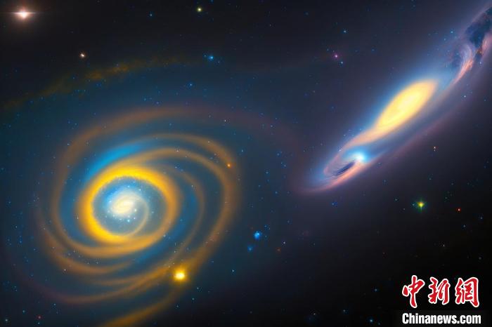 本星系群的三維藝術(shù)圖?！≈锌圃簢?guó)家天文臺(tái) 供圖
