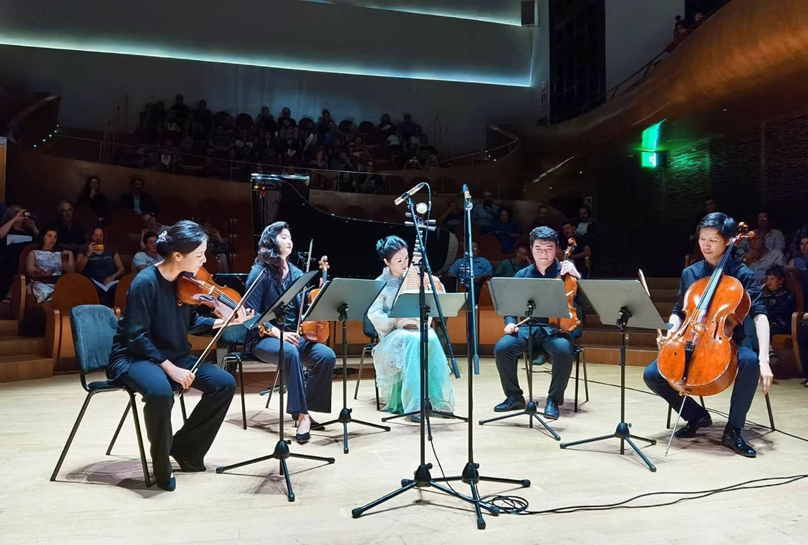 “古老文明的現(xiàn)代回聲——中國當(dāng)代作曲家室內(nèi)樂作品音樂會(huì)”在意大利舉行。中國駐意大利使館供圖