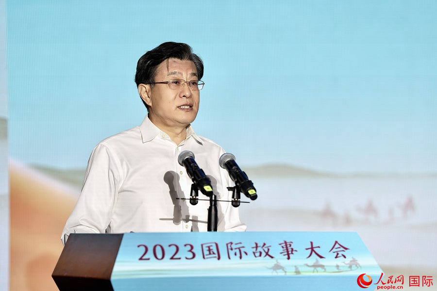 中國人民對外友好協(xié)會(huì)副會(huì)長李希奎致辭。人民網(wǎng) 盧鵬宇攝