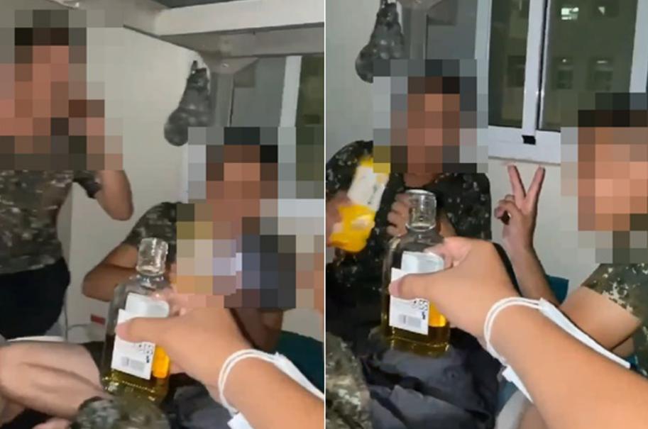 臺軍在宿舍開“飲酒趴”。圖片來源：臺灣“中時新聞網(wǎng)”。