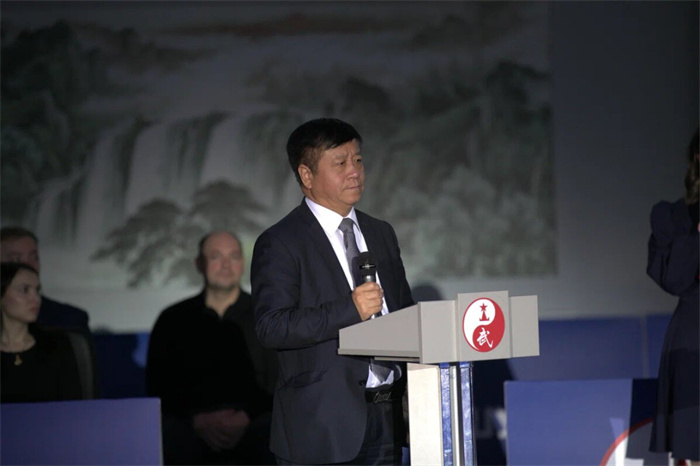 中國駐俄羅斯大使張漢暉致辭。駐俄羅斯大使館供圖