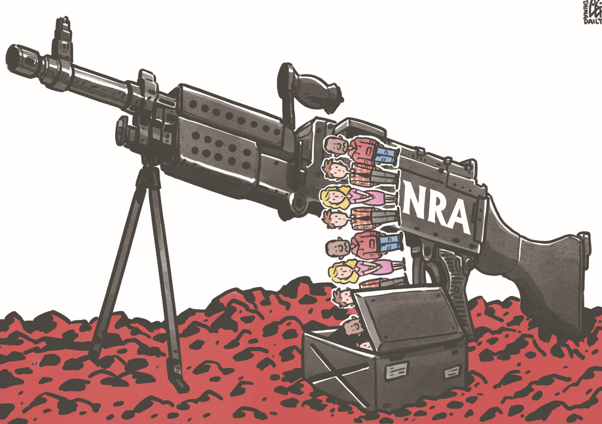 NRA成為推行槍支管控背后最大的阻力。（來(lái)源：中國(guó)日?qǐng)?bào) 作者：蔡艨）