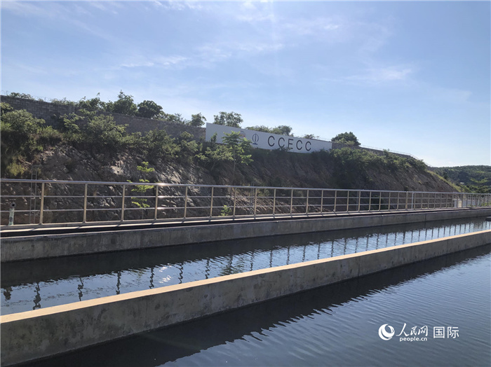 由中國(guó)土木工程（贊比亞）有限公司承建的卡夫河供水項(xiàng)目。人民網(wǎng)記者 黃培昭攝
