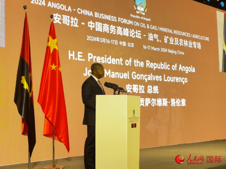 安哥拉總統(tǒng)若昂·曼努埃爾·貢薩爾維斯·洛倫索。人民網(wǎng)記者 張榮攝