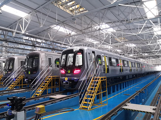 石家莊地鐵二號線列車。 中車齊車集團石家莊公司供圖