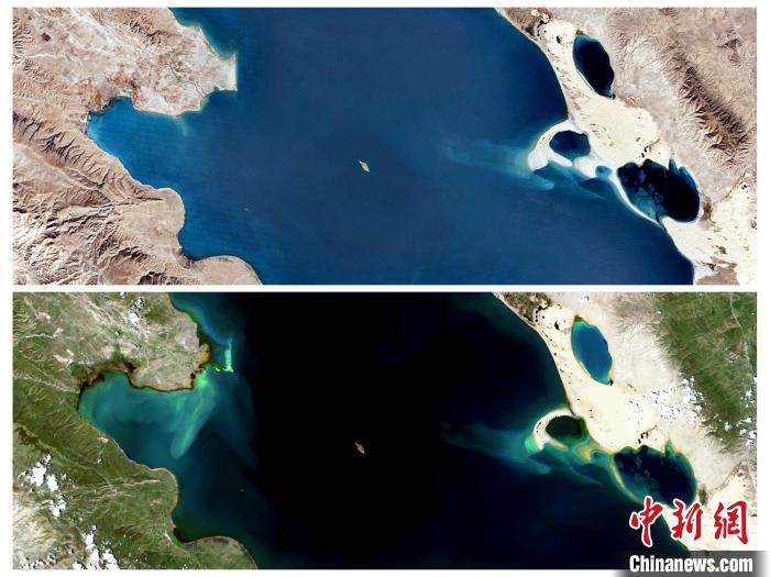 衛(wèi)星鳥(niǎo)瞰“生態(tài)大省”青海：沙化治理明顯，青海湖如藍(lán)寶石