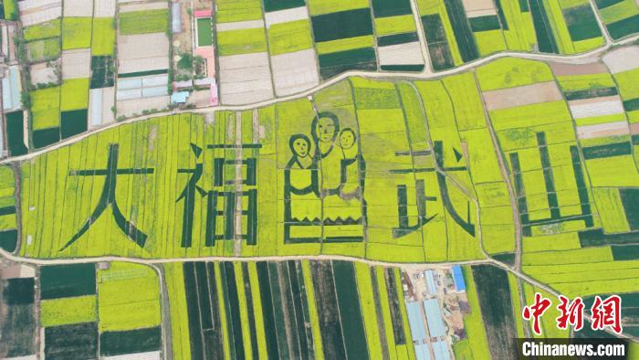 2019年4月，天水武山縣萬畝鄉(xiāng)村油菜花海。(資料圖) 何海瑞 攝