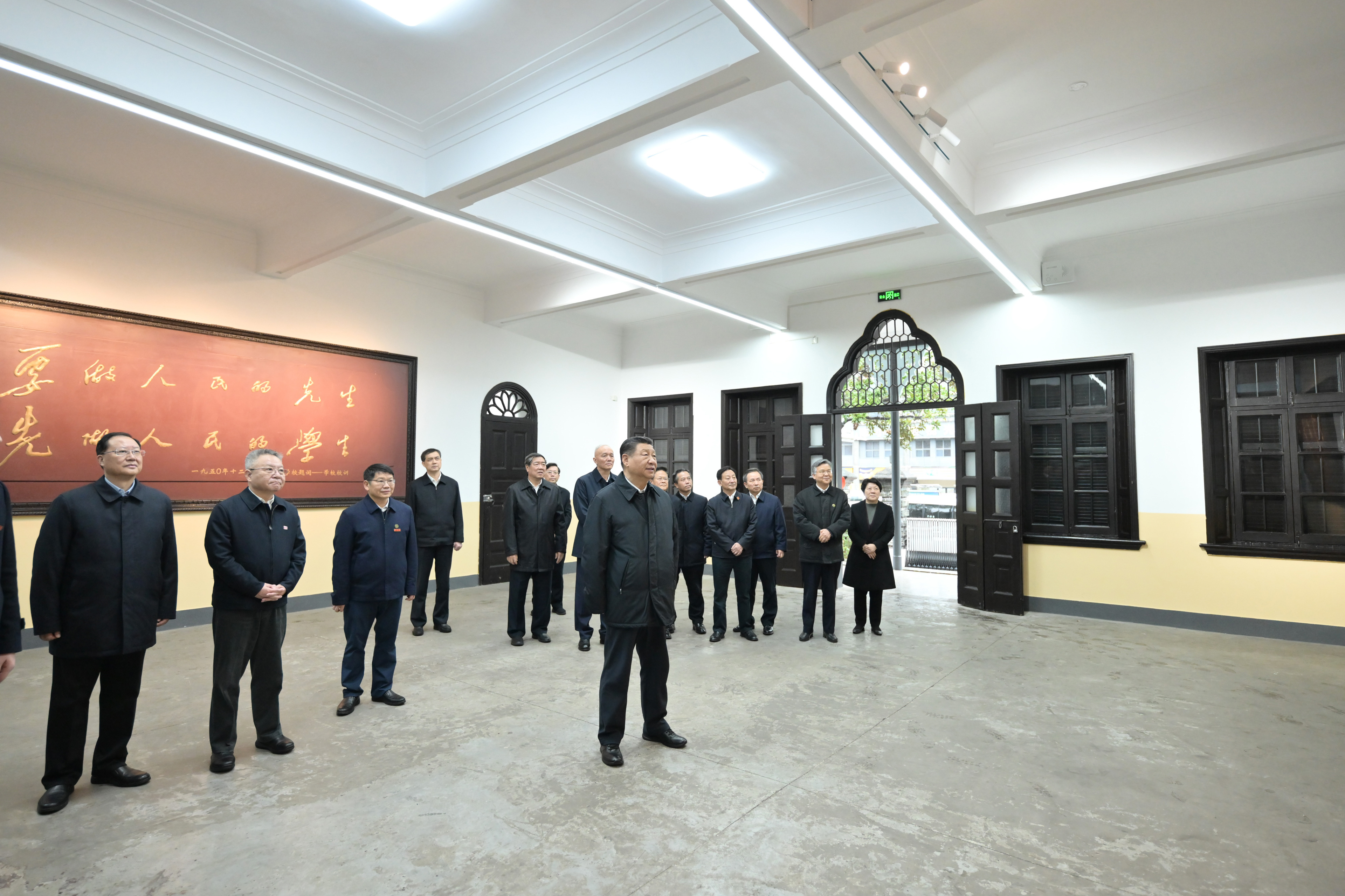 3月18日，習(xí)近平總書記在湖南第一師范學(xué)院（城南書院校區(qū)）考察。