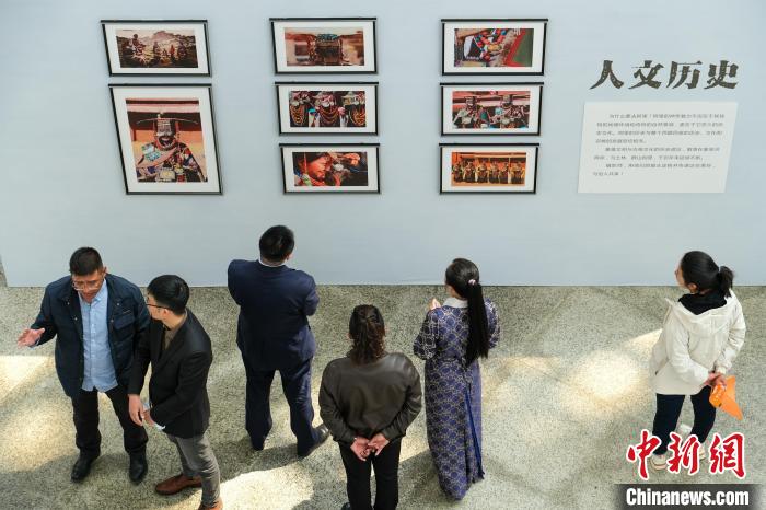 圖為觀眾觀看展覽。
