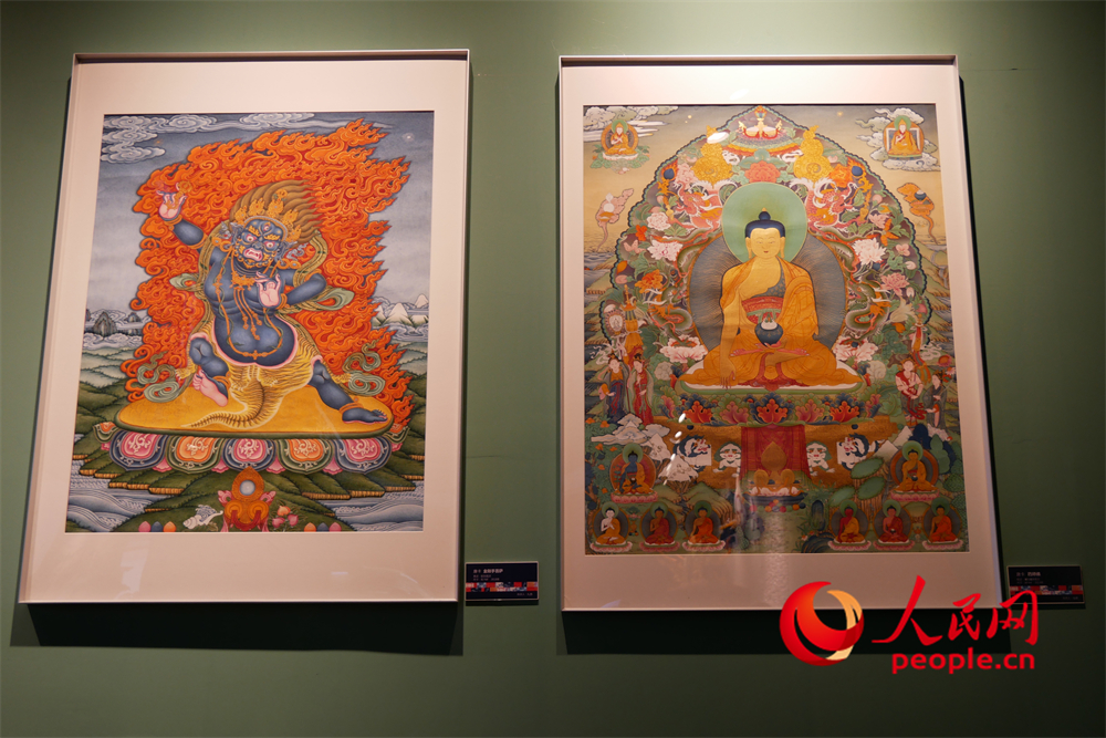 唐卡藝術(shù)作品。人民網(wǎng) 韋衍行攝