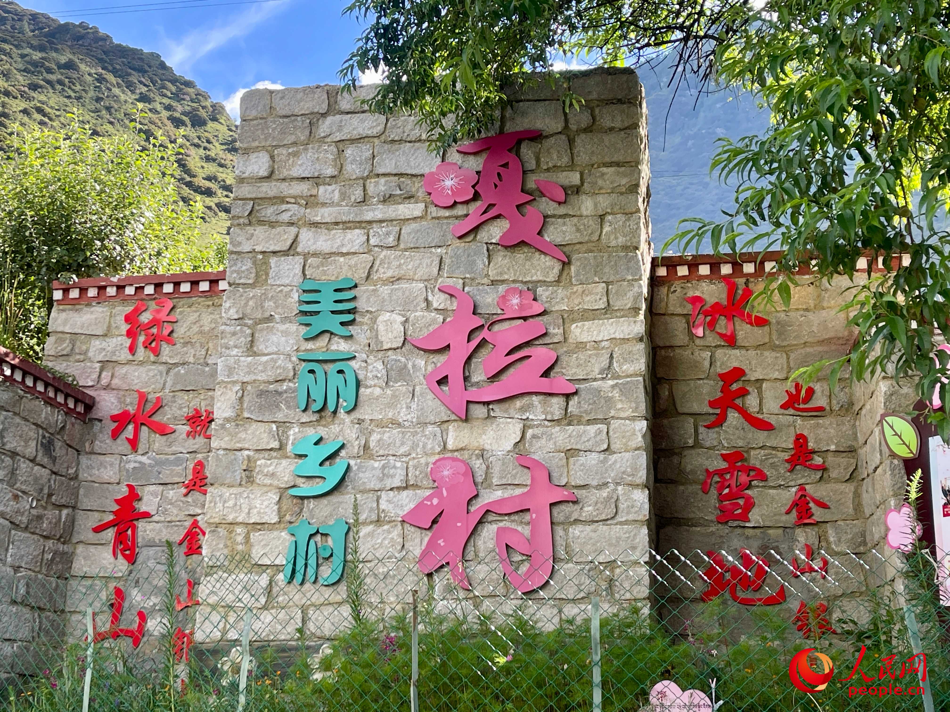 林芝鎮(zhèn)嘎拉村。人民網(wǎng) 周靜圓攝